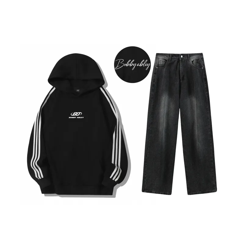 BOBBY ABLEY Sweatshirt Set Unisex Black-8