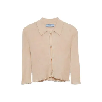 PRADA Cropped Knitted Cardigan