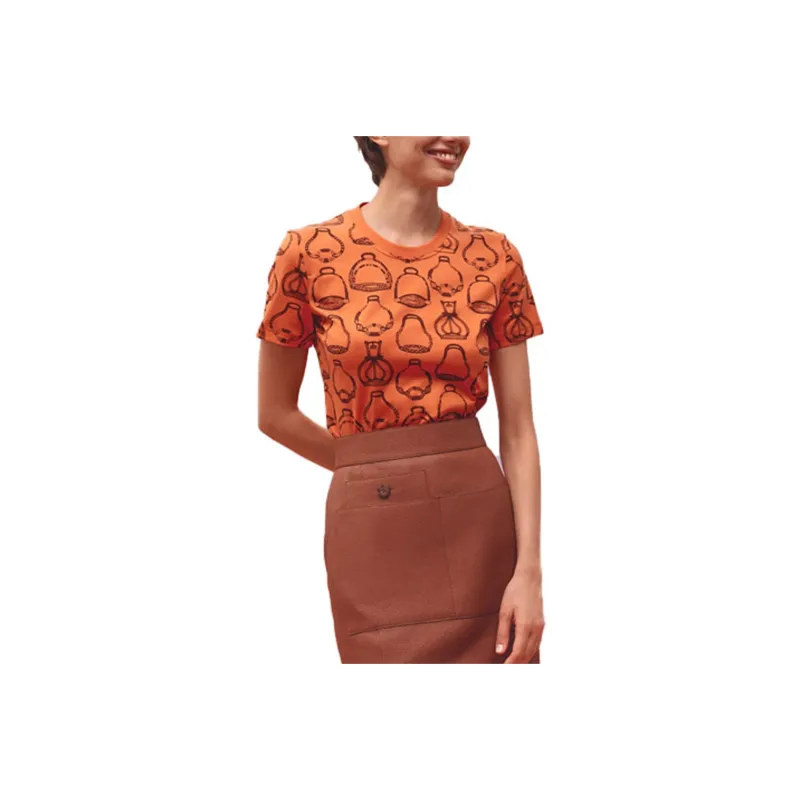 HERMES SS23 T Shirts Women's Orange-0