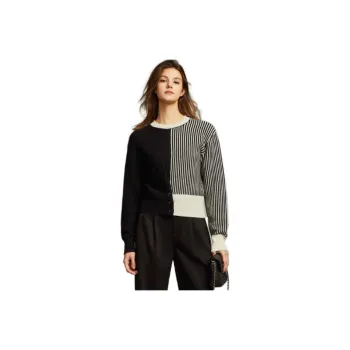 ELLE Sweaters Women's Black White