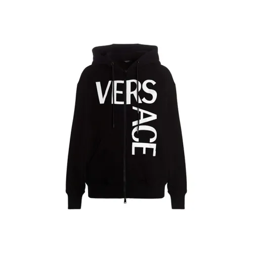 VERSACE Sweatshirt Fabric With Branding rmer 'Black/White'