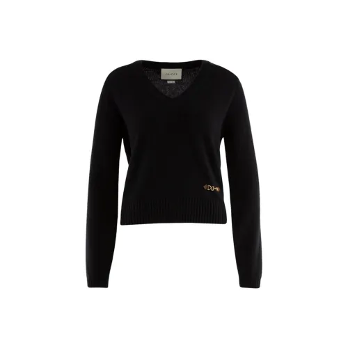 GUCCI Cashmere Sweaters Women's Black