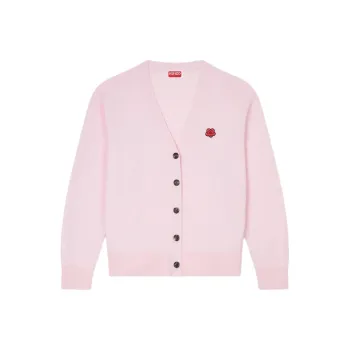 KENZO Boke Flower Embroidered V Neck Cardigan