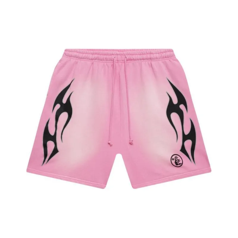Hellstar X Complex Sports Flame Shorts-0