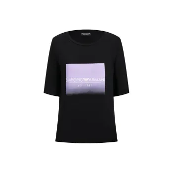 EMPORIO ARMANI SS24 Regular T Shirt Women's Black