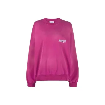 Balenciaga FW22 Sweatshirt Loose Fit Style Women's Fuchsia
