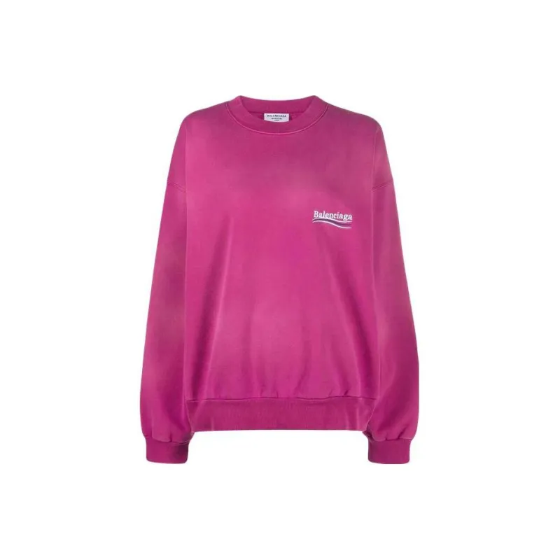 Balenciaga FW22 Sweatshirt Loose Fit Style Women's Fuchsia-0