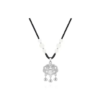 Master Kim White Jade Bodhi Necklaces Women's