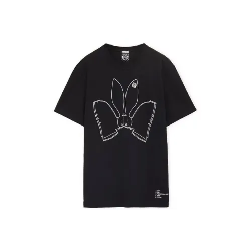 LOEWE SS23 The Year Of The Rabbit T Shirts Women's Black