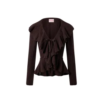 Rouje FW24 MAES CARDIGAN Sweater Women's Brown