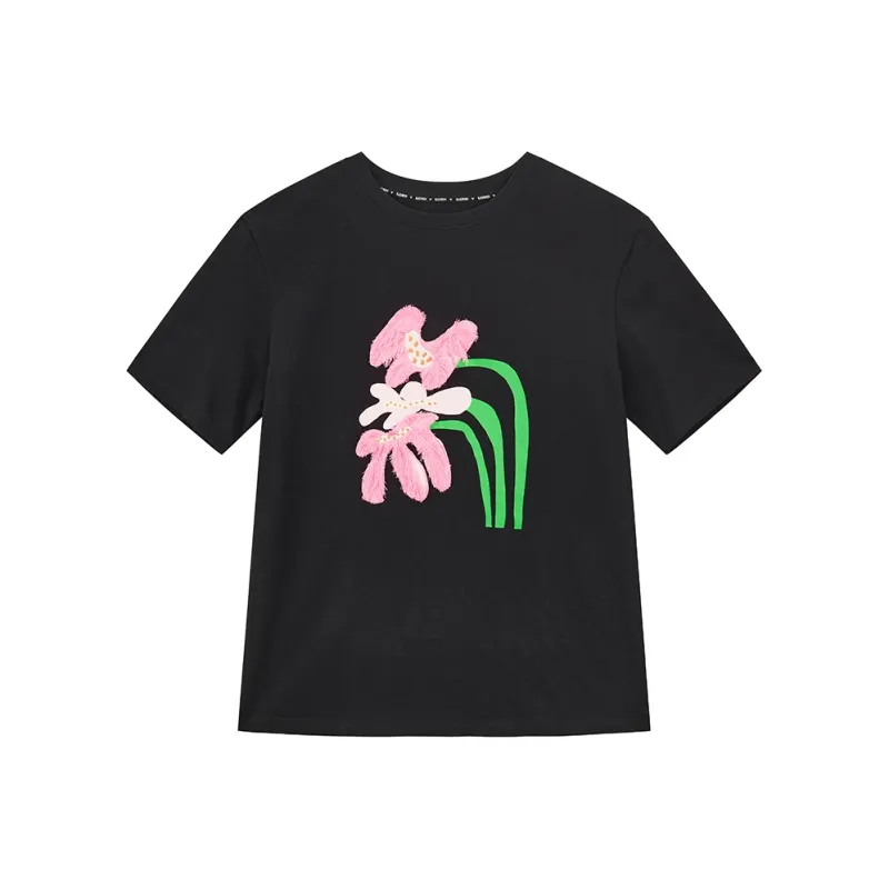 Yu Qianwen T Shirt Women's Black-0
