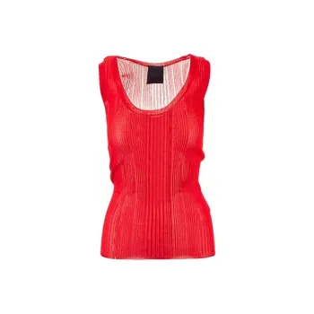 Givenchy Sheer Tank Top 'Red' From The Closet Of Lexie Liu