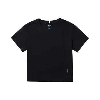 FILA Drop Shoulder Sleeve T Shirt Women's Black