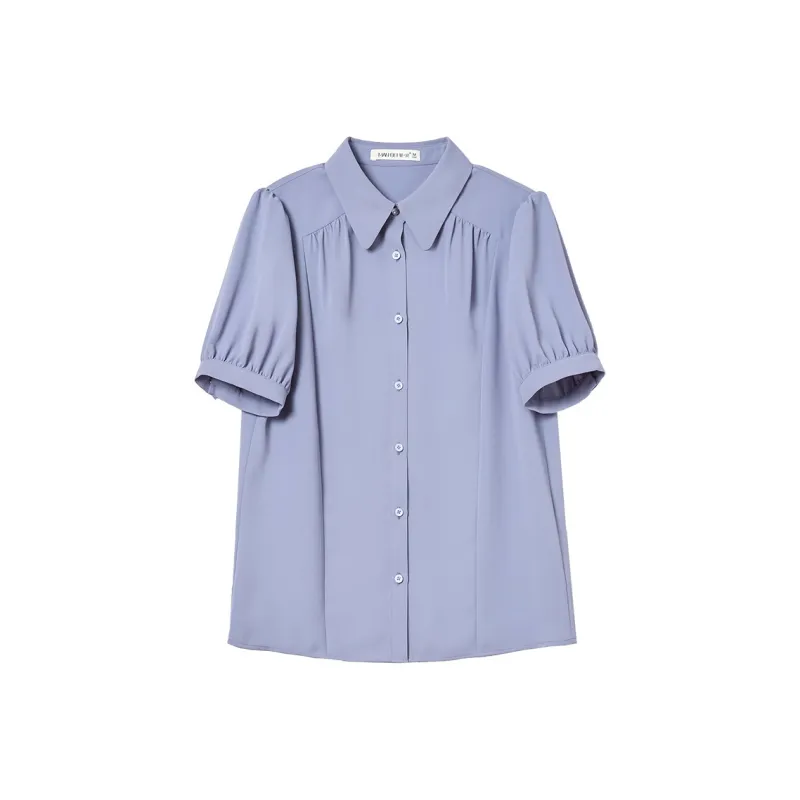 Mambe Shirt Women's Light Dusk Blue Purple-0