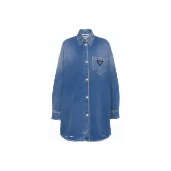 PRADA Triangle logo Denim Shirt
