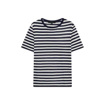 ZARA T Shirt Women's Nude/Sea Blue