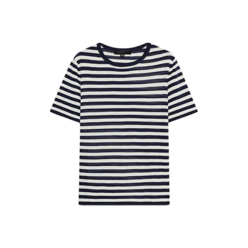 ZARA T Shirt Women's Nude/Sea Blue-0