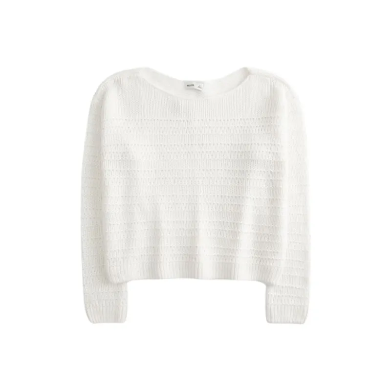Hollister Sweater Women's White-0