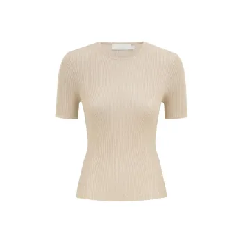 Zimmermann SS25 Summer Swimsuit Collection T Shirt Women's Cream