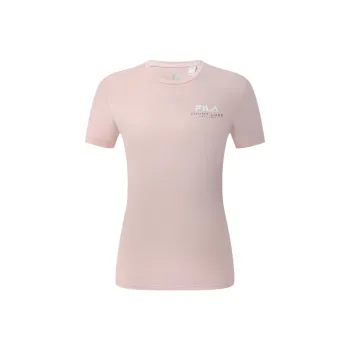 FILA T Shirt Women's Lightweight Sheer Pink