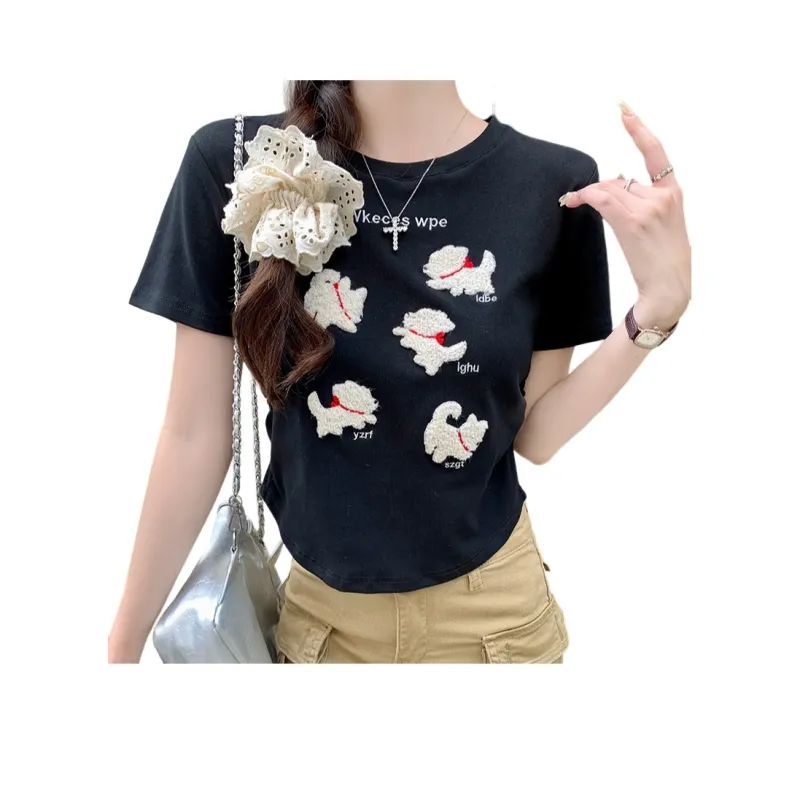 KAISER Set in Sleeve T Shirt Women's Black-0