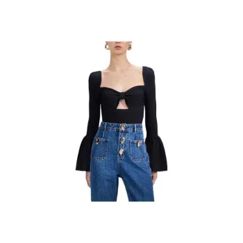 Self portrait FW22 Fitted Knitwear Summer Women's Black