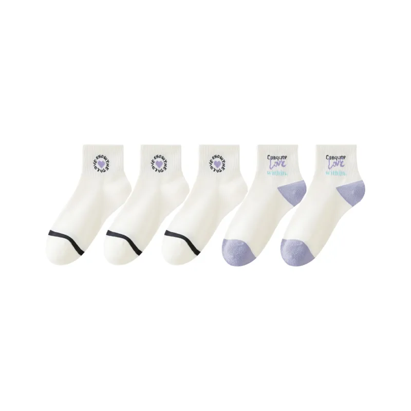 Cotton Gene Mid-Calf Socks Women's 5 Pack-19