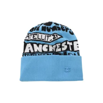 CHANEL 1986 1988 Intarsia knit Beanie
