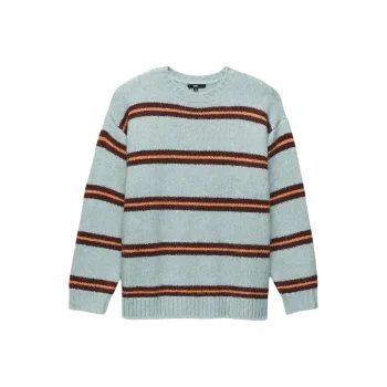 Vans Suzie Stripe Crew Sweater Knitwear Women's Dusty Gray