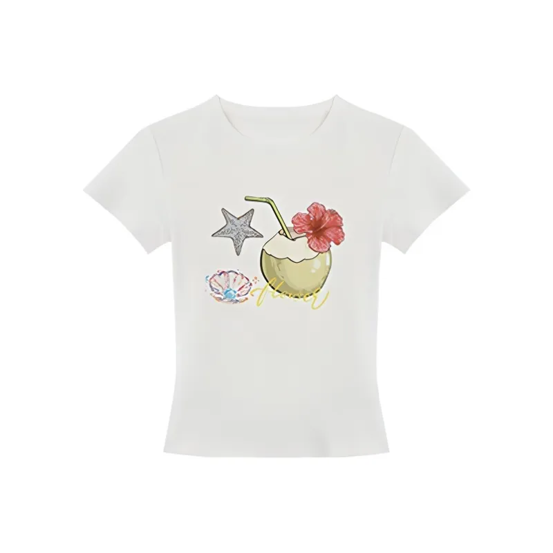 SYEEE WITH U Set in Sleeve T Shirt Women's White-0