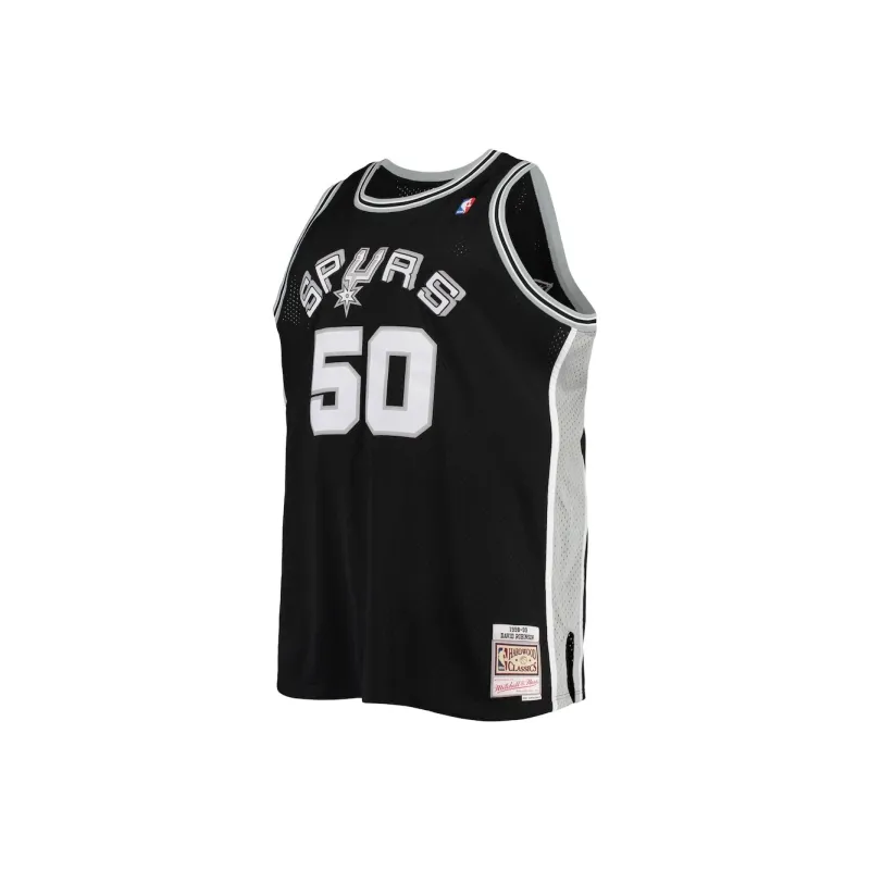 NBA x Mitchell & Ness San Antonio Spurs David Robinson Basketball Jerseys Men's Black-0