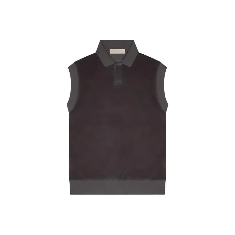 Fear Of God Essentials Women's Velour Sleeveless Polo Iron-0
