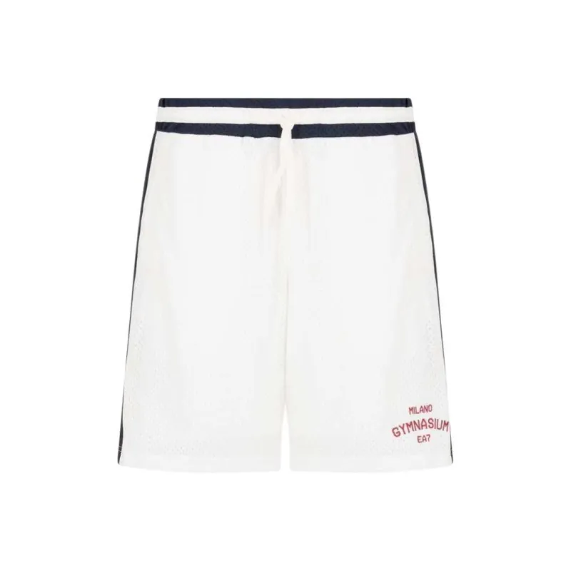 EMPORIO ARMANI EA7 SS25 Casual Shorts Men's Starlight White-0