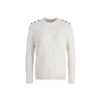 BARBOUR Greyling Knitted Jumper Sweater Women's White
