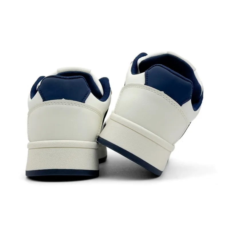 Mengsai Cushioning, Wear Resistant Low Top Skateboard Shoes Women's Beige Blue-3