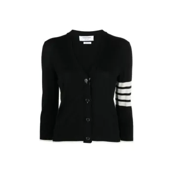 THOM BROWNE 4 Bar Button Up Cardigan