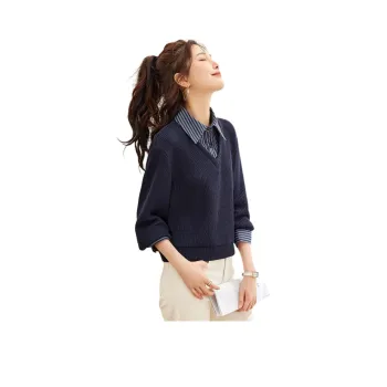 TERRE BLEUE Sweater Women's Navy Blue