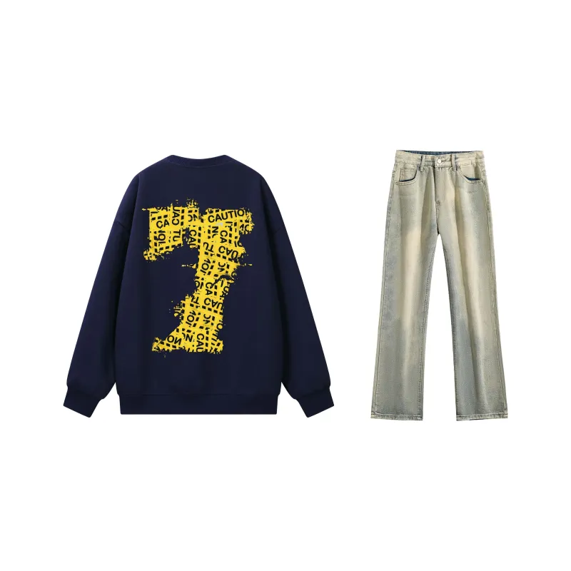 SUNSETMONENT Sweatshirt Set Unisex-43