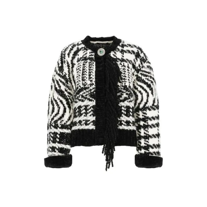 Roberto Cavalli Sweaters Women's Black White-0