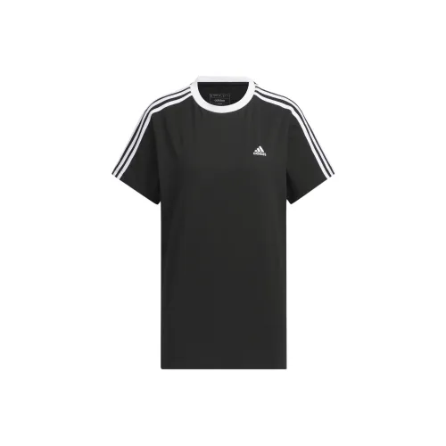 Adidas Drop Shoulder Sleeve T Shirt Women's Black