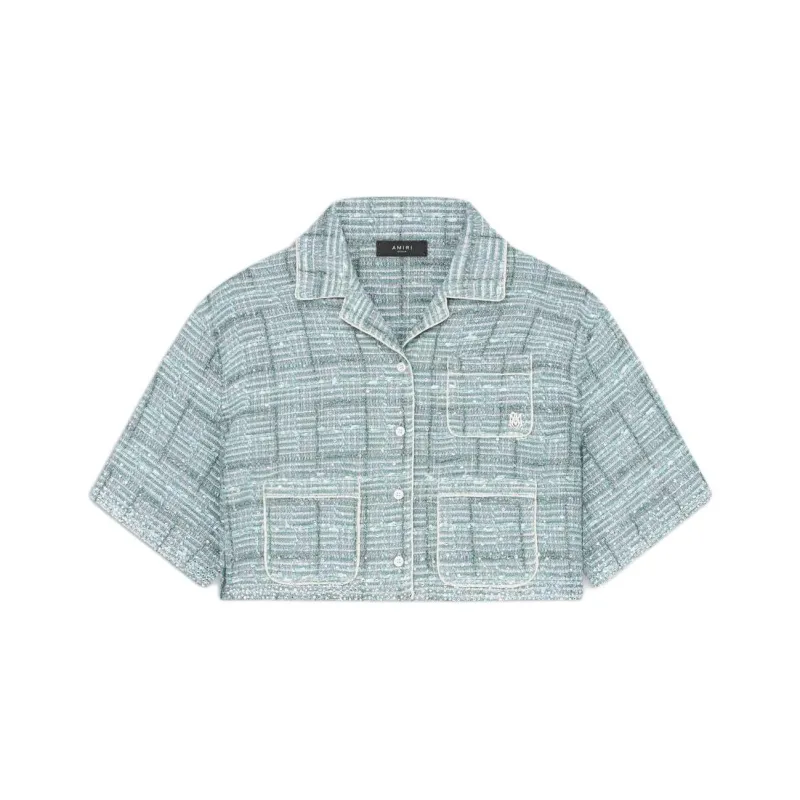 AMIRI Embellished Cropped Shirt-0