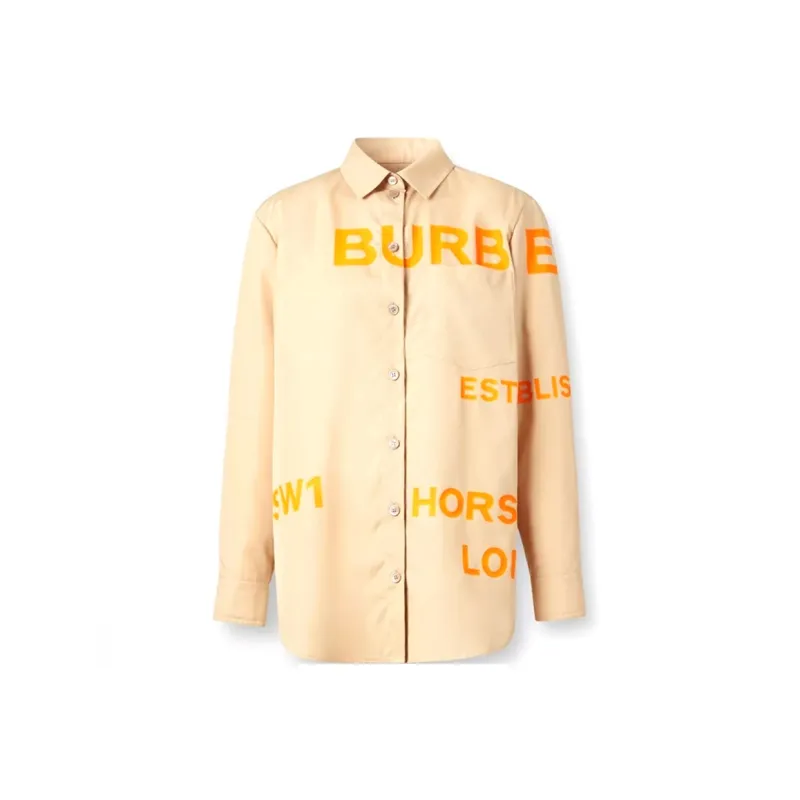 Burberry Shirts Women's Light Orange-0