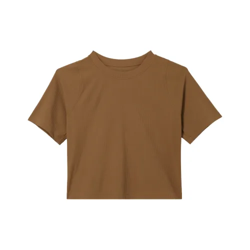 Nike T-Shirt Women's Light British Brown/White