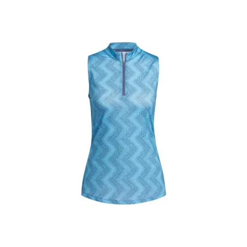 Adidas Free Shipping With AdiClub Ultimate365 Ottoman Printed Sleeveless Polo Shirt