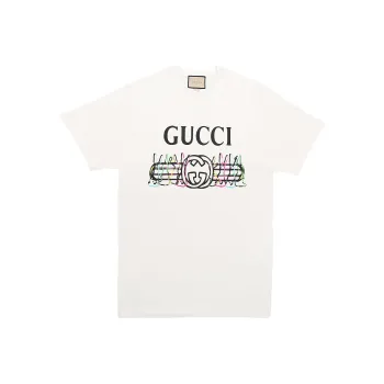 GUCCI Logo Bunny print T shirt
