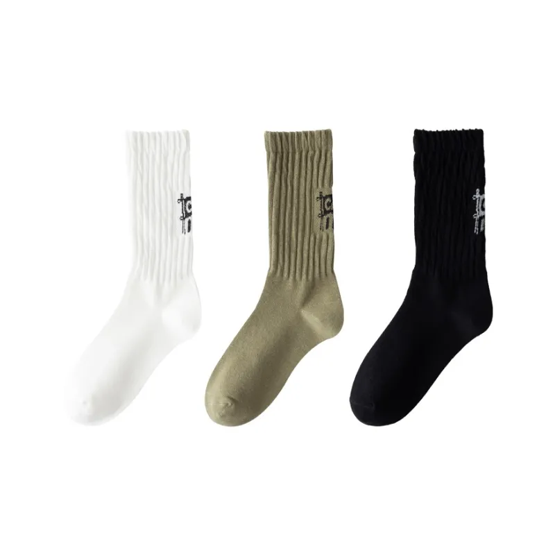 H YXIANG Mid Calf Socks Men's 3 Pack-14
