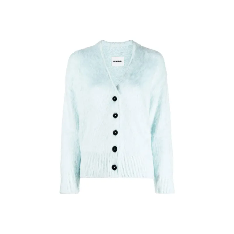 JIL SANDER V neck Brushed Cardigan-0
