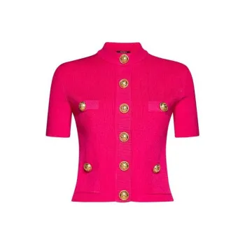 BALMAIN Logo Button Knitted Sweater