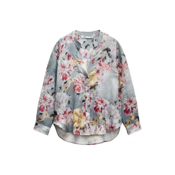 ZARA Shirts Women's Blue/Gray