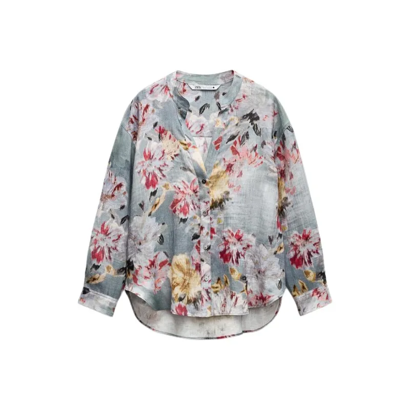 ZARA Shirts Women's Blue/Gray-0